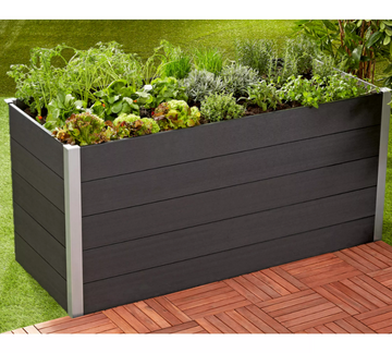 Hochbeet WPC anthrazit 160 x 75 x 70 cm